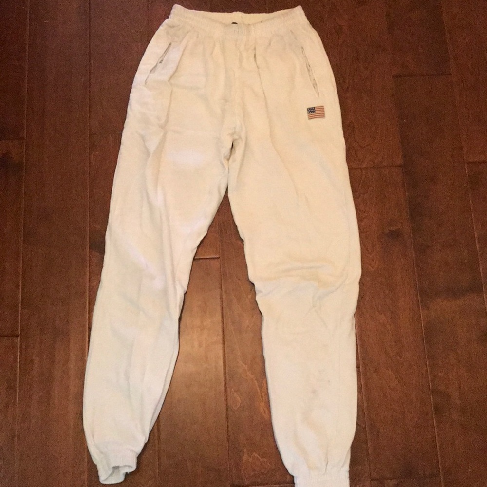 brandy melville white sweatpants